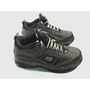 NEW MEN'S RELAXED FIT MEMORY FOAM SKECHERS WORK STEEL TOE SHOES SZ 12 EXTRA WIDE